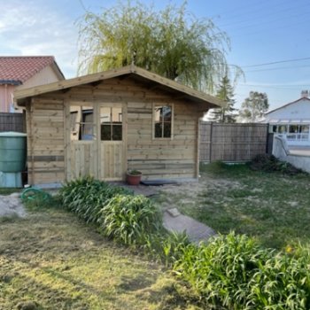 Abri de jardin en bois 2 pentes